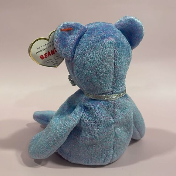 Vintage Ty Beanie Baby Clubby II the Bear Excellent Condition NWT Blue/Purple 9” - Picture 3 of 9